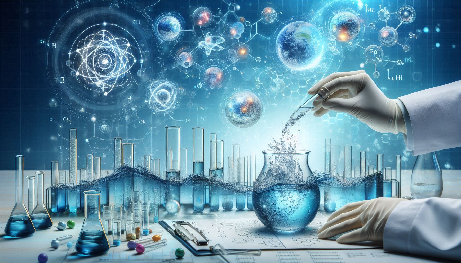 Experimento de laboratorio de física y química bajo el título de aguas gemelas descubre el agua pura