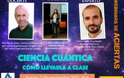 Webinar Ciencia cuántica. 7 nov 24 a las 18h